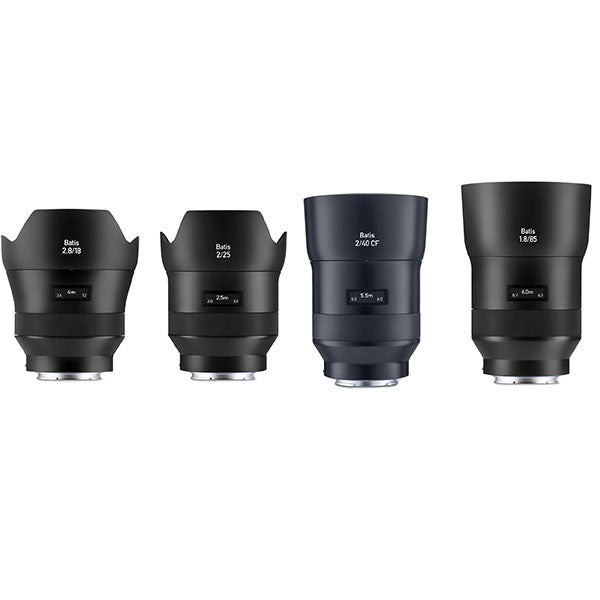 ZEISS Batis E-Mount Prime Lens Kit (18mm, 25mm, 40mm & 85mm)